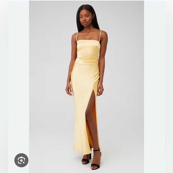 bec + bridge Nadia Yellow Maxi Dress with Slit - Picture 7 of 10